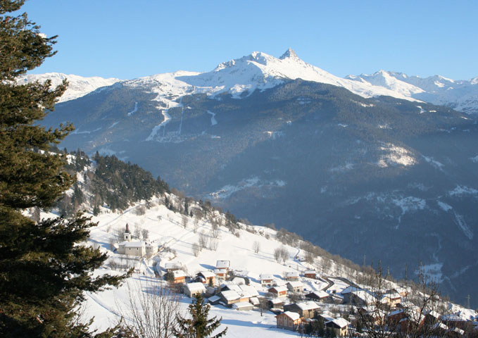 French Alps Feissons sur Salins winter